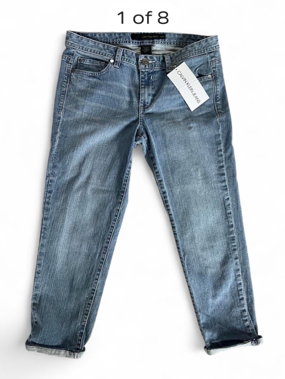 Calvin Klein Malibu Blue Rinse cropped Jeans NWT